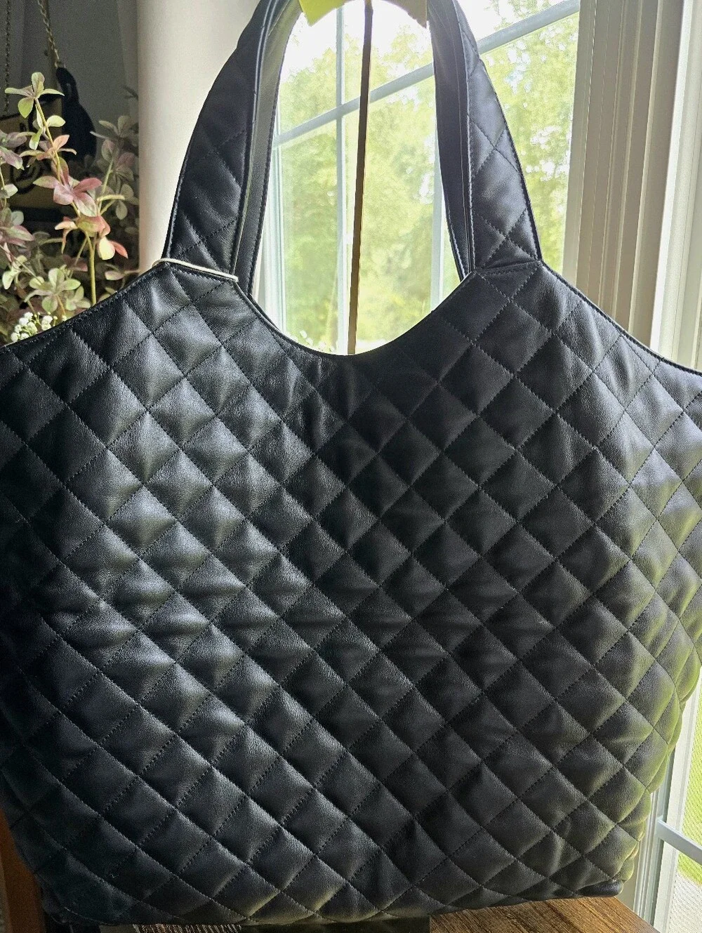 Saint Laurent Quilted Lambskin Maxi Icare Shopping Bag